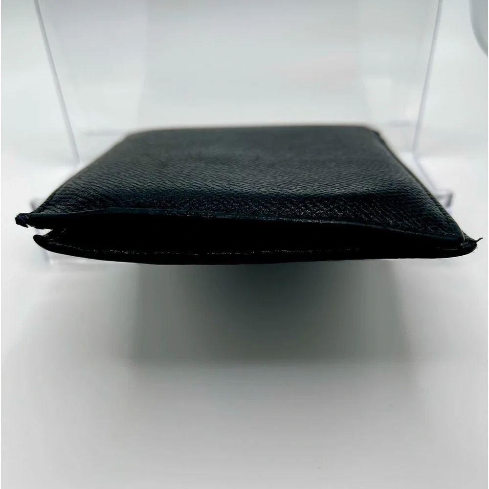 Bvlgari - authentic - black leather Men’s / unisex  bi-fold wallet - GUC
